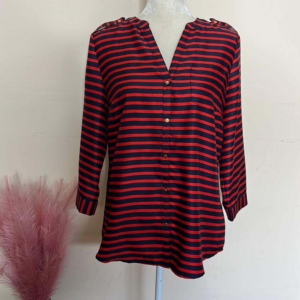 The limited • striped button down shirt